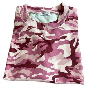 NWT Amazon Brand Pink Camouflage Sweatshirt Tunic Size M